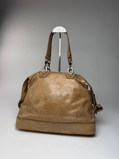 Vintage Celine Paris Leather Handbag Brown