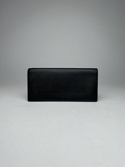 Vintage Burberry Leather ID holder black