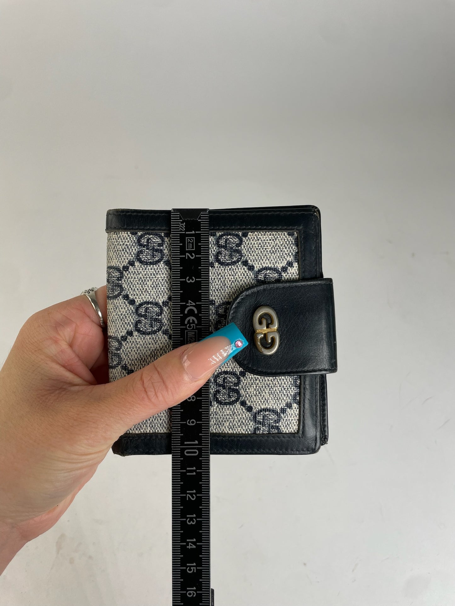 Gucci GG Canvas Cardholder Blue/Beige