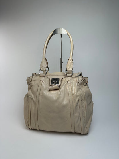 Vintage Celine Paris Leather Handbag Grey