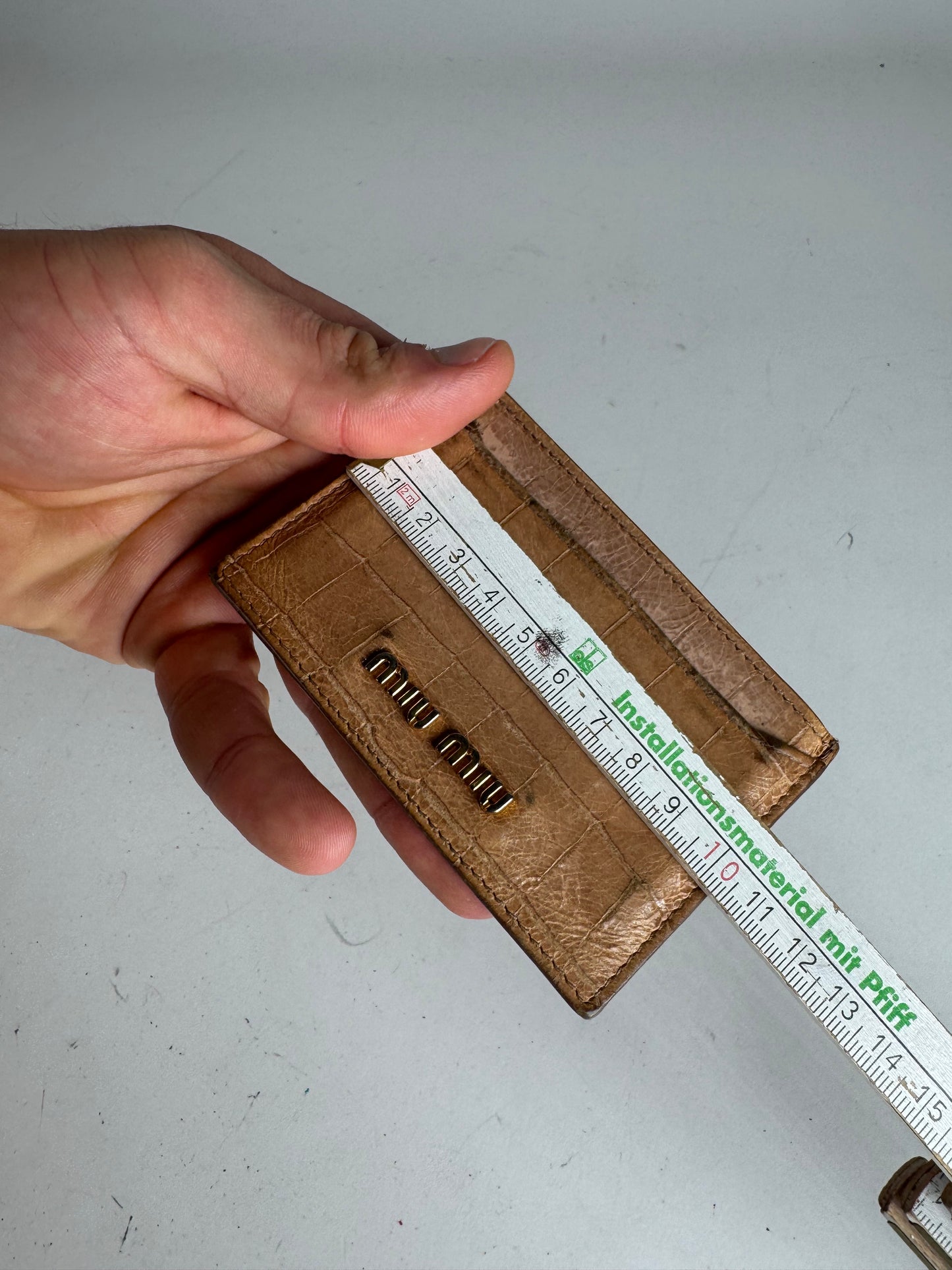 Vintage Miu Miu Leather Card Holder Brown