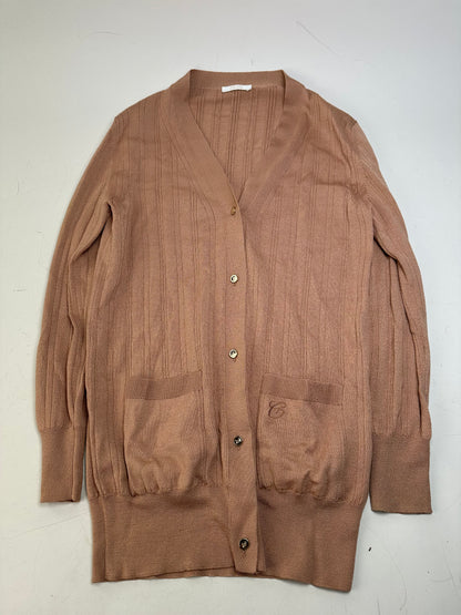 Vintage Chloé Viscose Knit Cardigan Soft Pink XXL