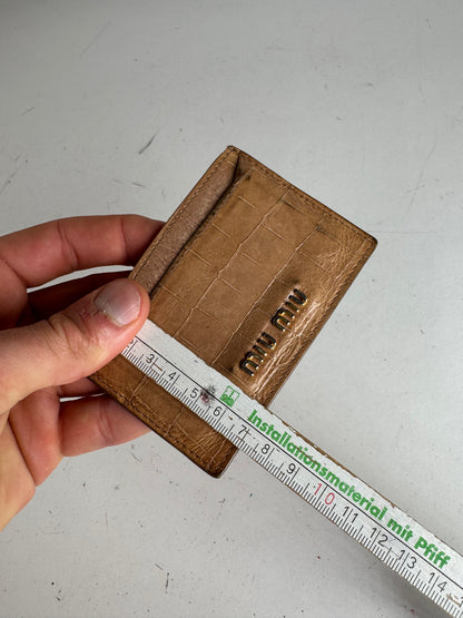 Vintage Miu Miu Leather Card Holder Brown