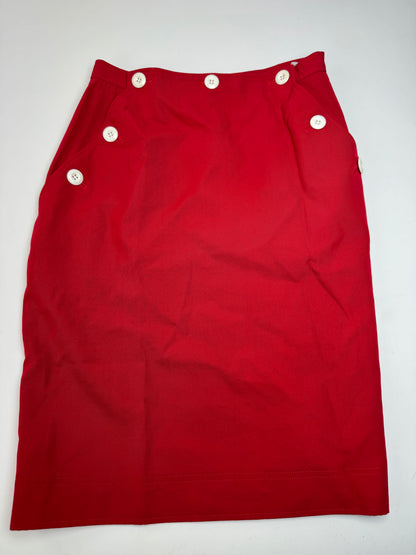 Vintage Dior Canvas Skirt Red S