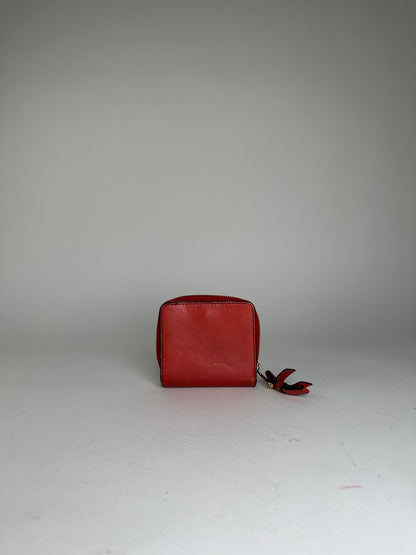Vintage Chloe Leather Wallet / Card Holder Red