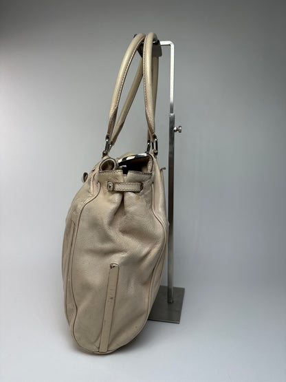 Vintage Celine Paris Leather Handbag Grey
