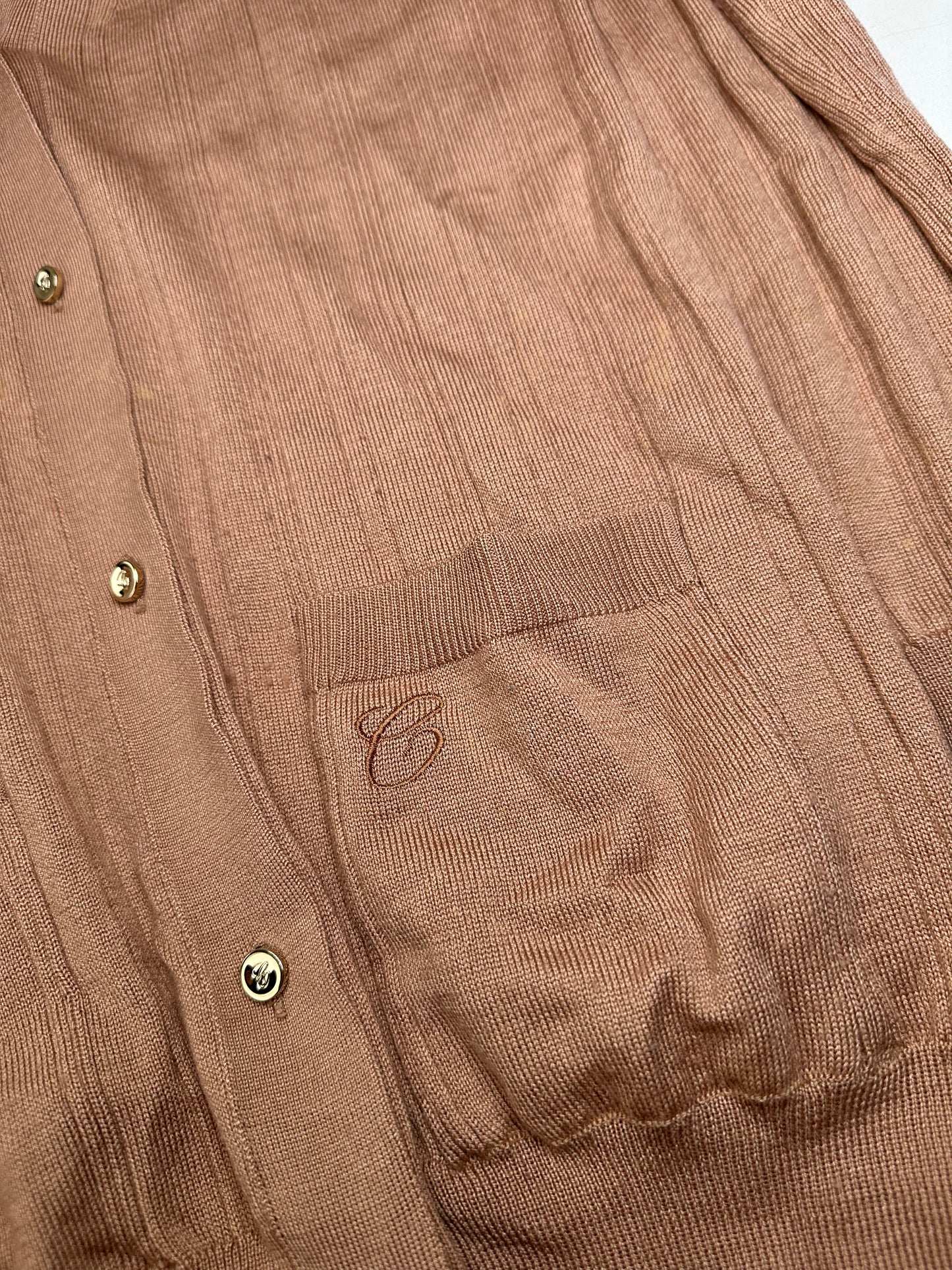 Vintage Chloé Viscose Knit Cardigan Soft Pink XXL