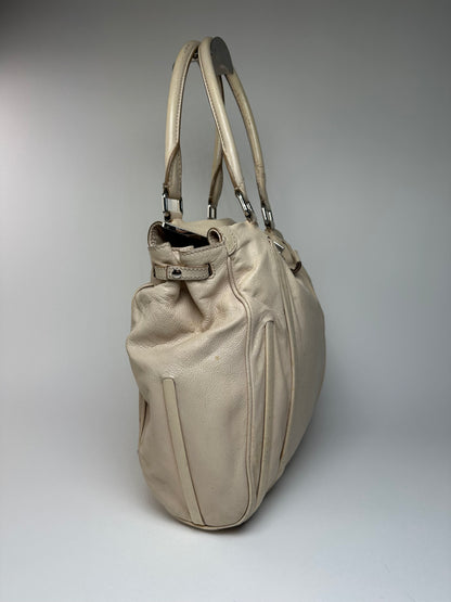 Vintage Celine Paris Leather Handbag Grey