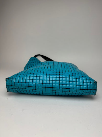 Sac fourre-tout vintage Pleats Please Issey Miyake bleu noir