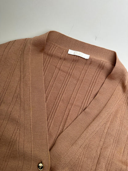 Vintage Chloé Viscose Knit Cardigan Soft Pink XXL