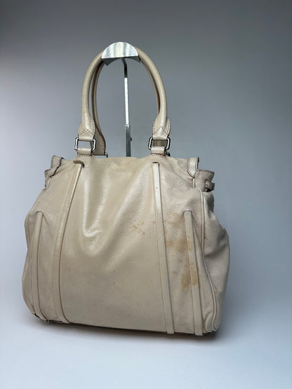 Vintage Celine Paris Leather Handbag Grey