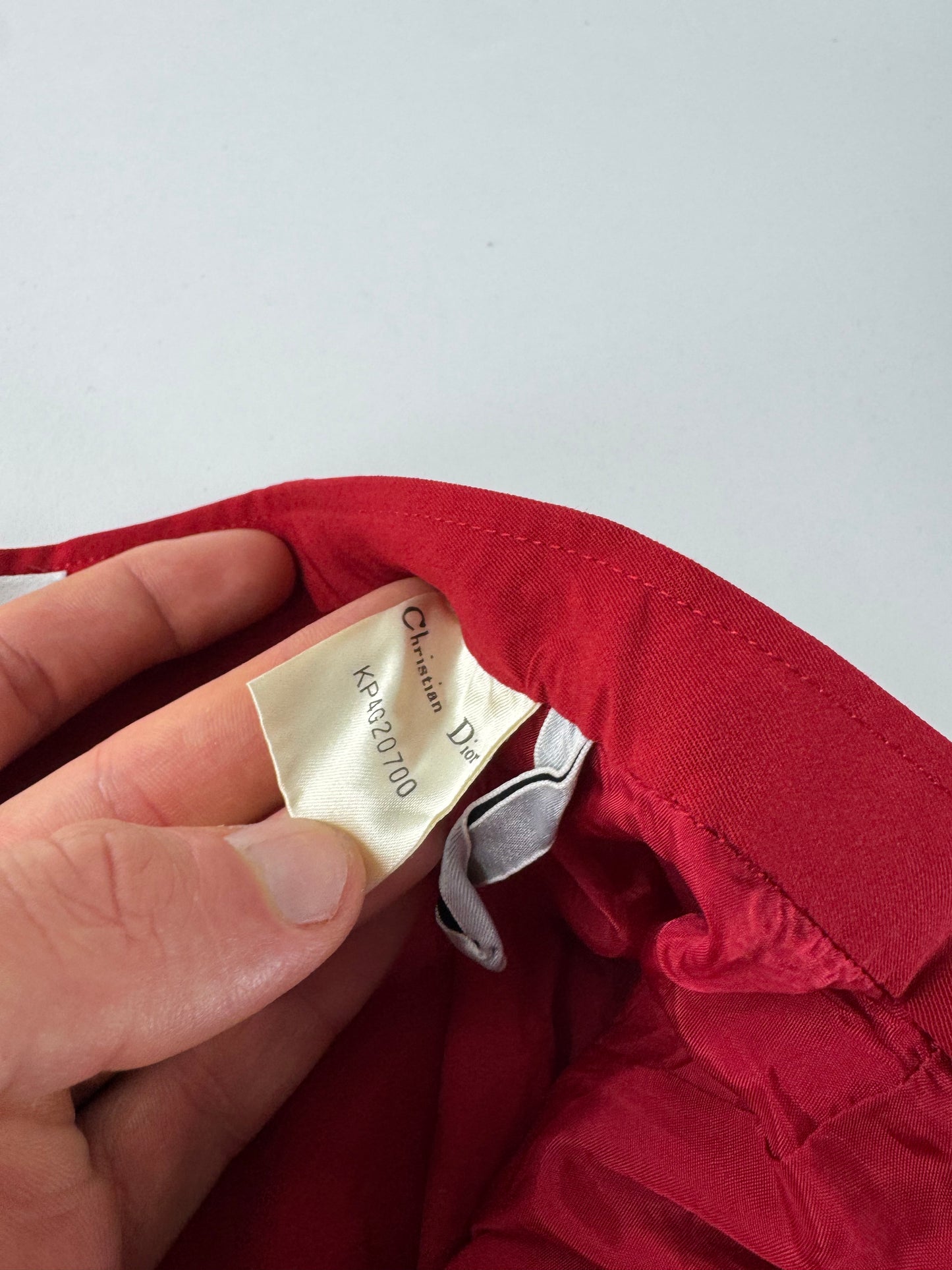 Vintage Dior Canvas Skirt Red S