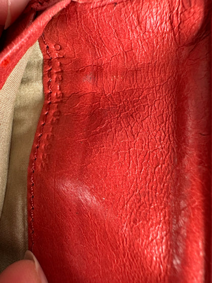 Vintage Chloe Leather Wallet / Card Holder Red