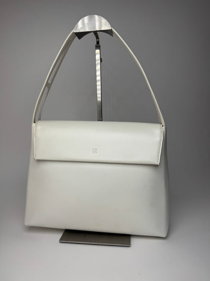 Sac vintage en cuir verni Givenchy blanc