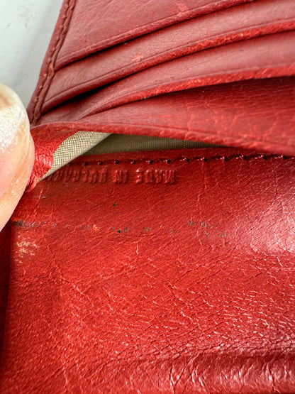 Vintage Chloe Leather Wallet / Card Holder Red