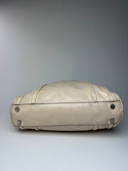 Vintage Celine Paris Leather Handbag Grey