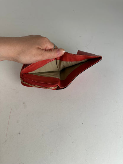 Vintage Chloe Leather Wallet / Card Holder Red