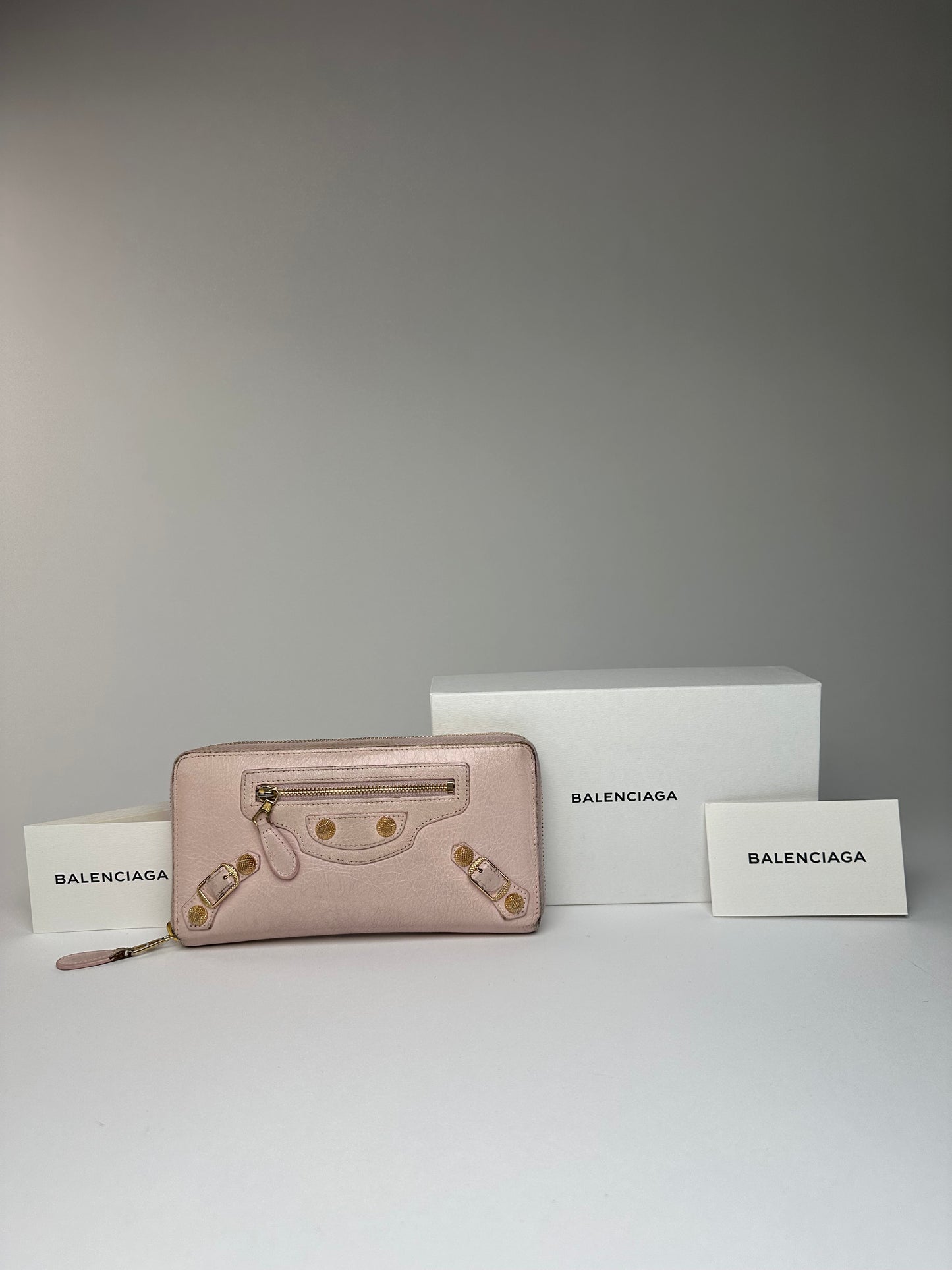 Vintage Balenciaga Leather City Wallet Pink