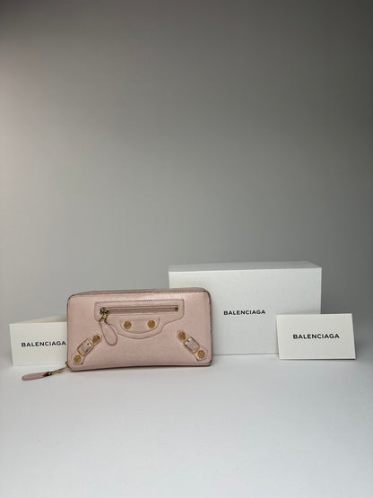 Vintage Balenciaga Leather City Wallet Pink