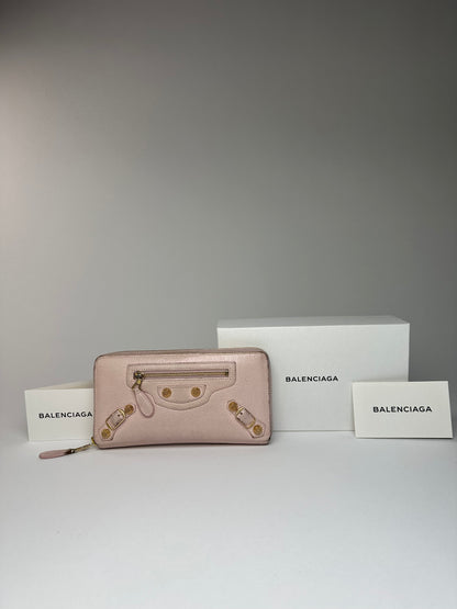 Vintage Balenciaga Leather City Wallet Pink
