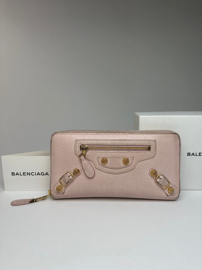 Vintage Balenciaga Leather City Wallet Pink