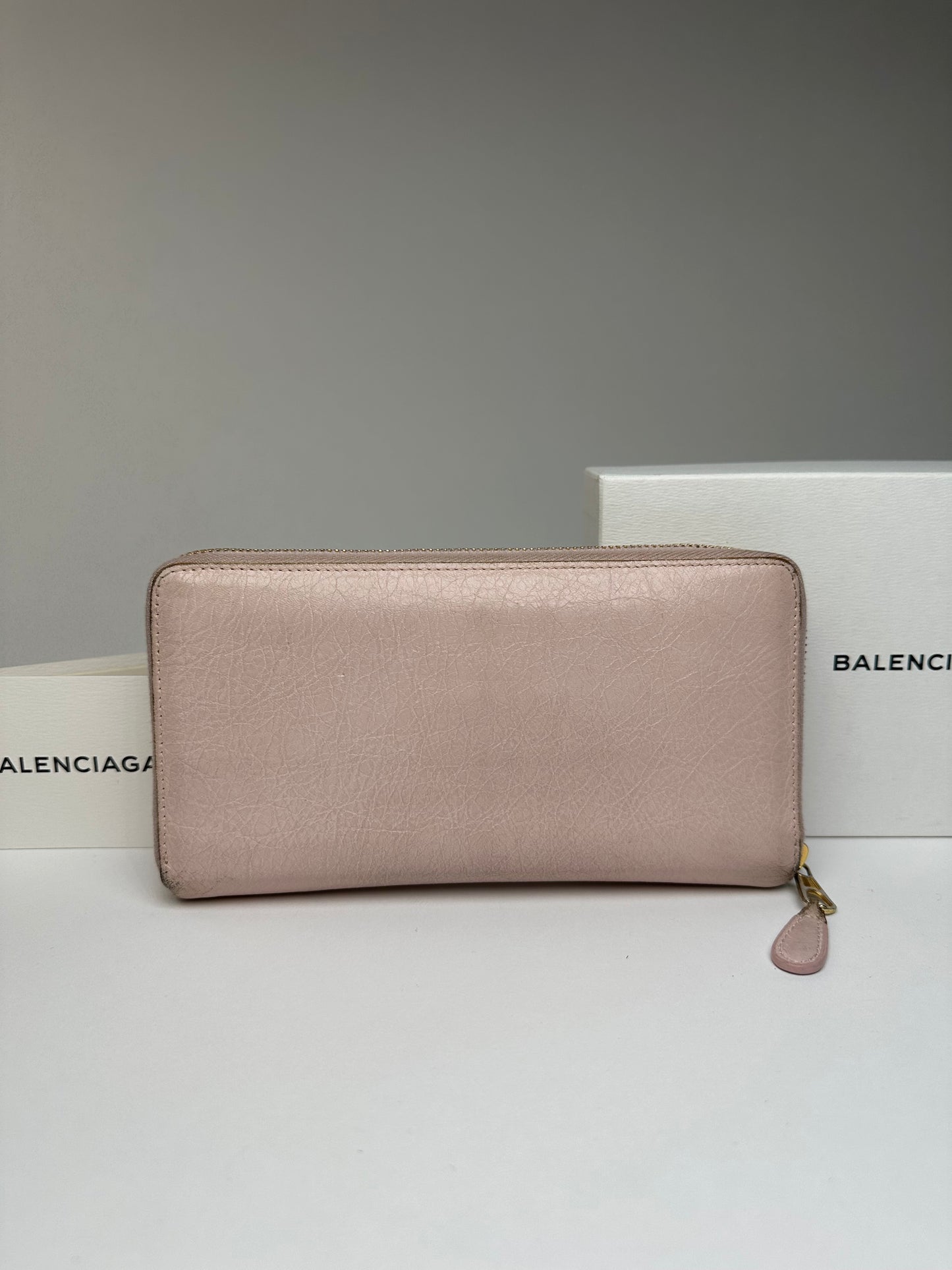 Vintage Balenciaga Leather City Wallet Pink