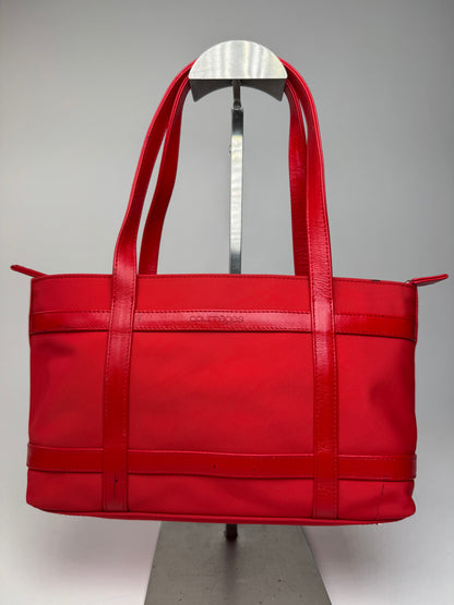 Vintage Courreges Polyester Patent Leather Handbag Red