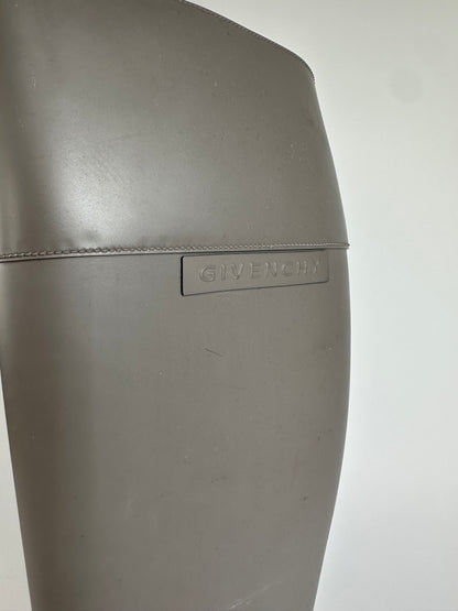 Vintage Givenchy Rubber Riding Boots Taupe EU37