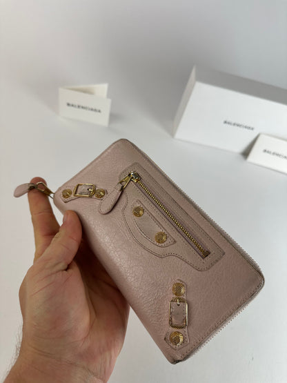 Vintage Balenciaga Leather City Wallet Pink