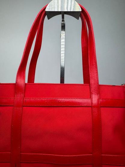 Vintage Courreges Polyester Patent Leather Handbag Red