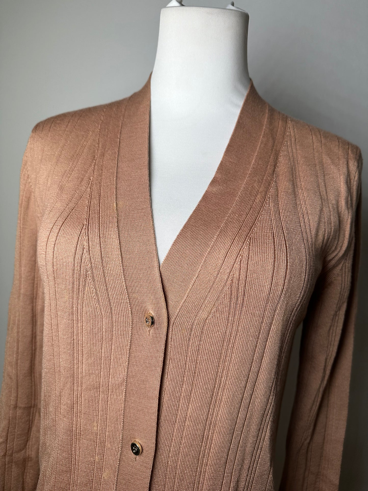 Vintage Chloé Viscose Knit Cardigan Soft Pink XXL