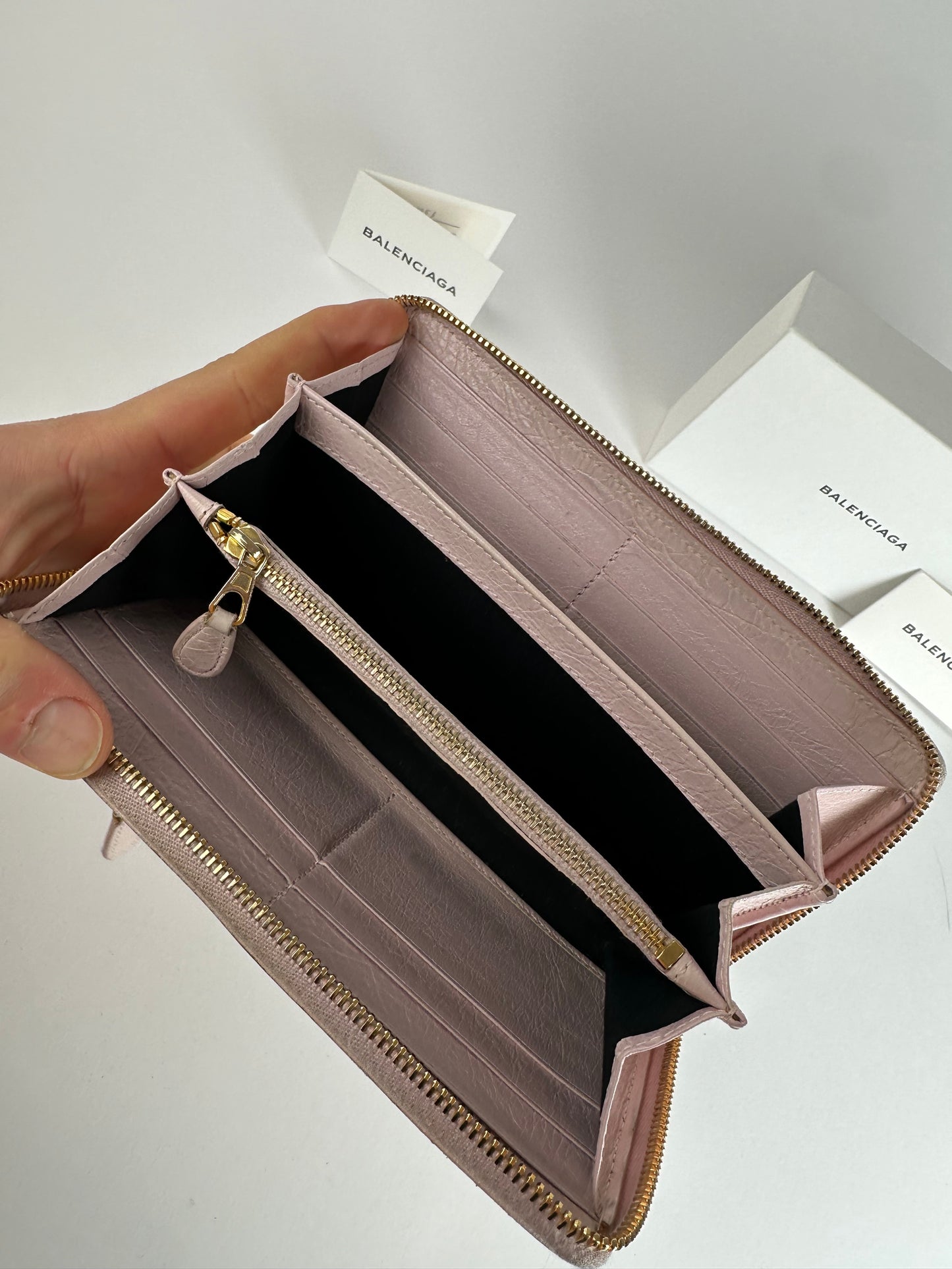 Vintage Balenciaga Leather City Wallet Pink