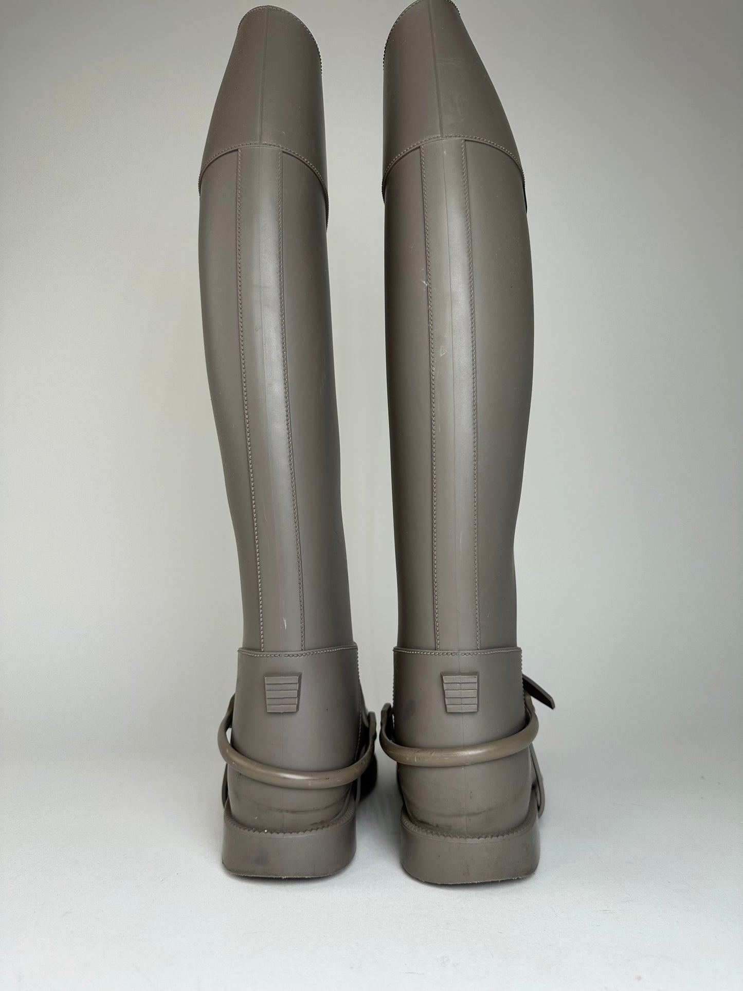 Vintage Givenchy Rubber Riding Boots Taupe EU37