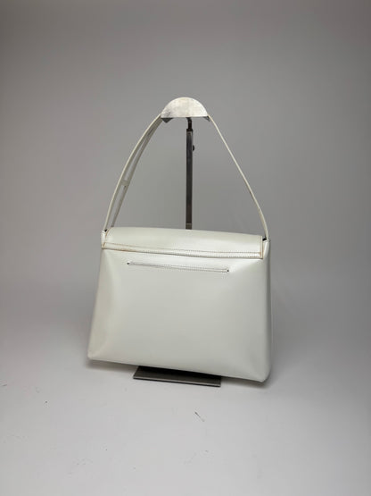Sac vintage en cuir verni Givenchy blanc