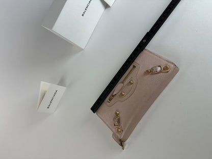 Vintage Balenciaga Leather City Wallet Pink