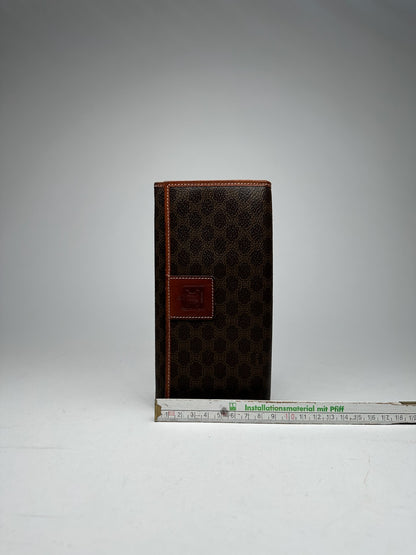 Vintage Celine monogram Leather Wallet Brown