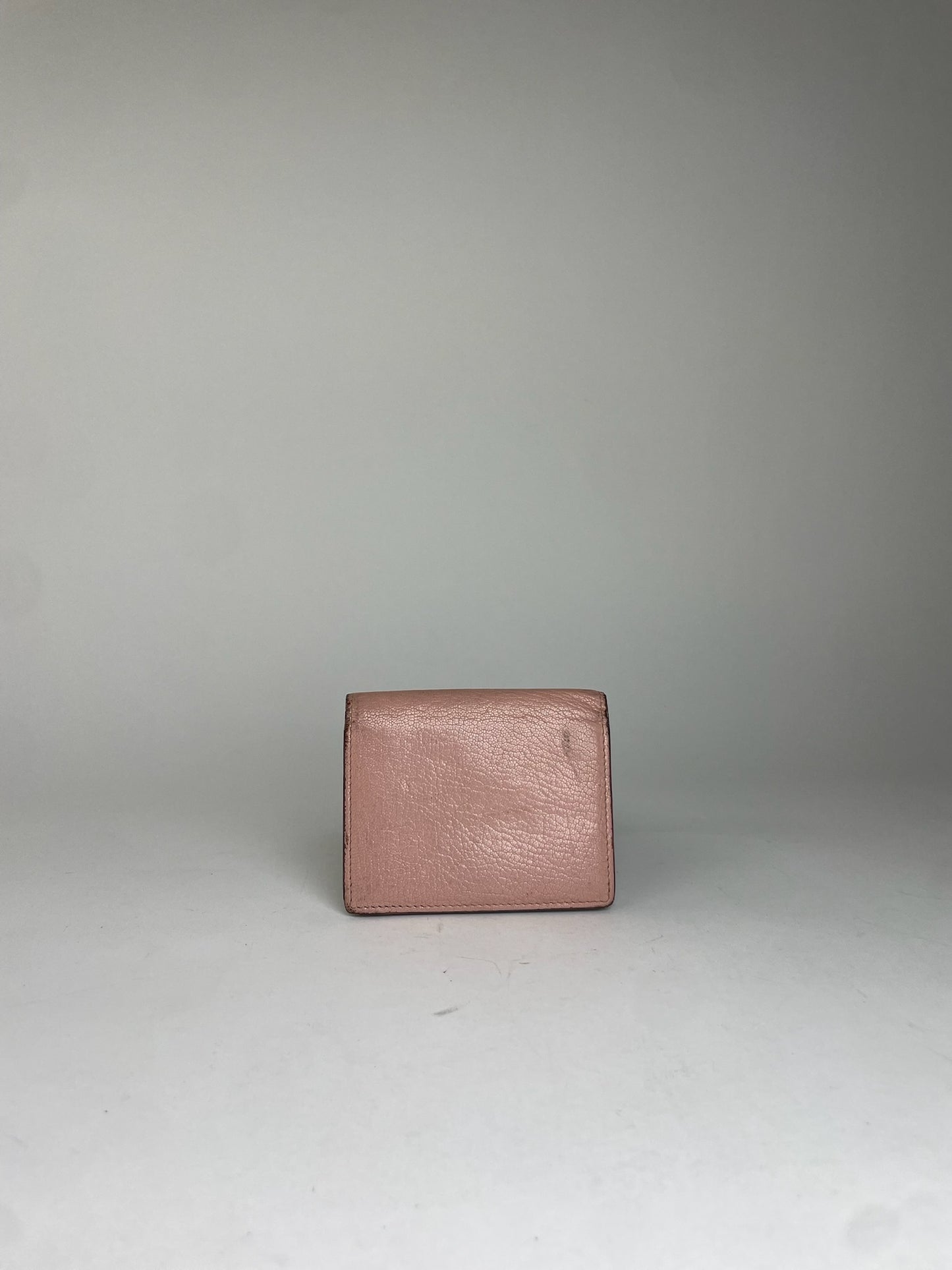 Miu Miu Distressed Leather Wallet Pink