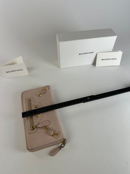 Vintage Balenciaga Leather City Wallet Pink