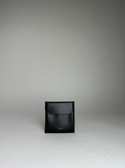 Celine Leather Flat Pouch Black
