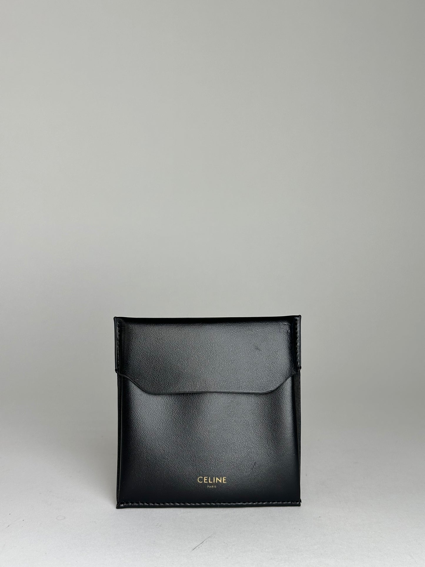 Celine Leather Flat Pouch Black