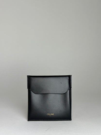 Celine Leather Flat Pouch Black