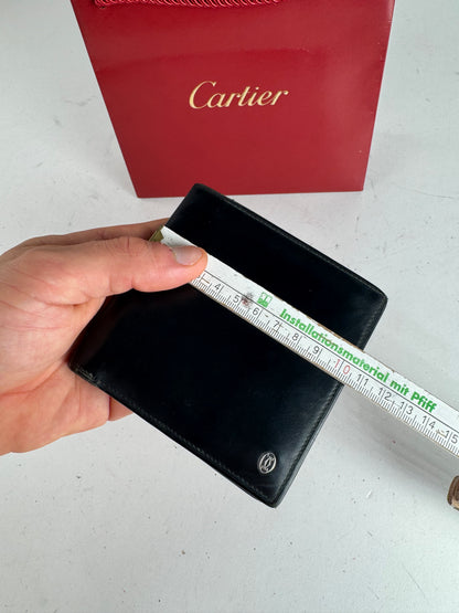 Vintage Cartier Flapable Leather Wallet Black