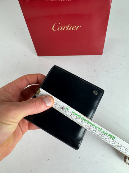 Vintage Cartier Flapable Leather Wallet Black