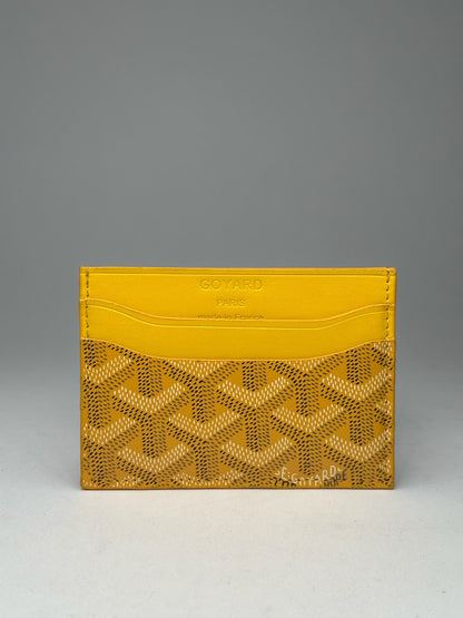 Vintage Goyard Monogram Leather Card Holder Yellow