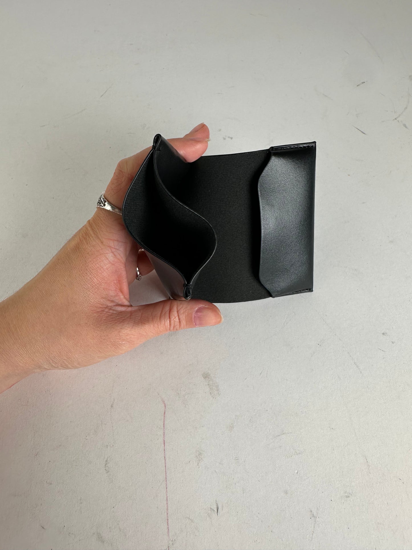 Celine Leather Flat Pouch Black