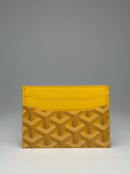 Vintage Goyard Monogram Leather Card Holder Yellow