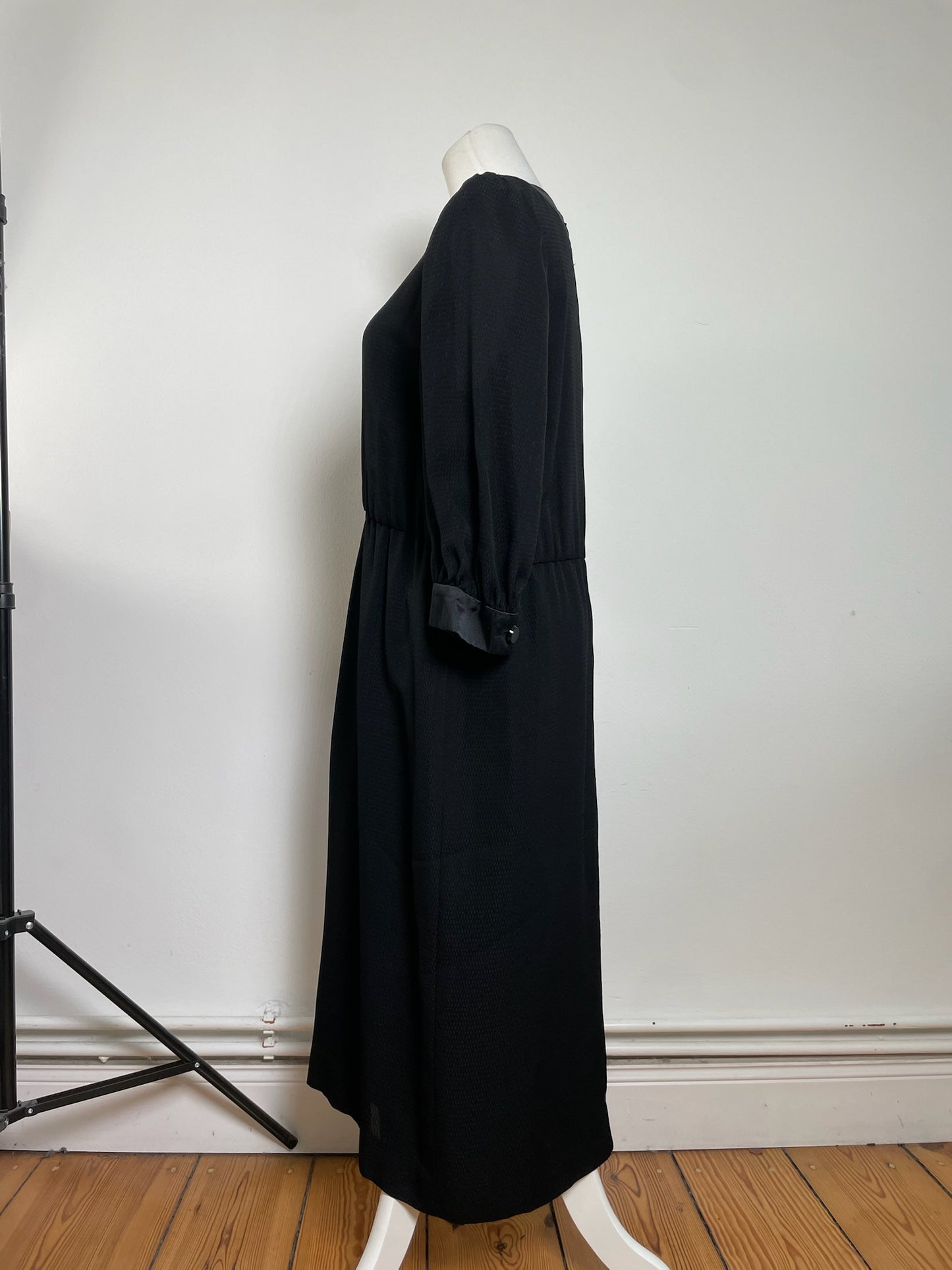 Givenchy Black Maxi Dress with Side Button Detailing