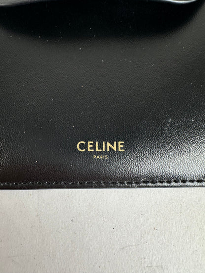Celine Leather Flat Pouch Black