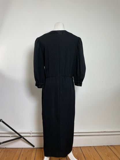 Givenchy Black Maxi Dress with Side Button Detailing