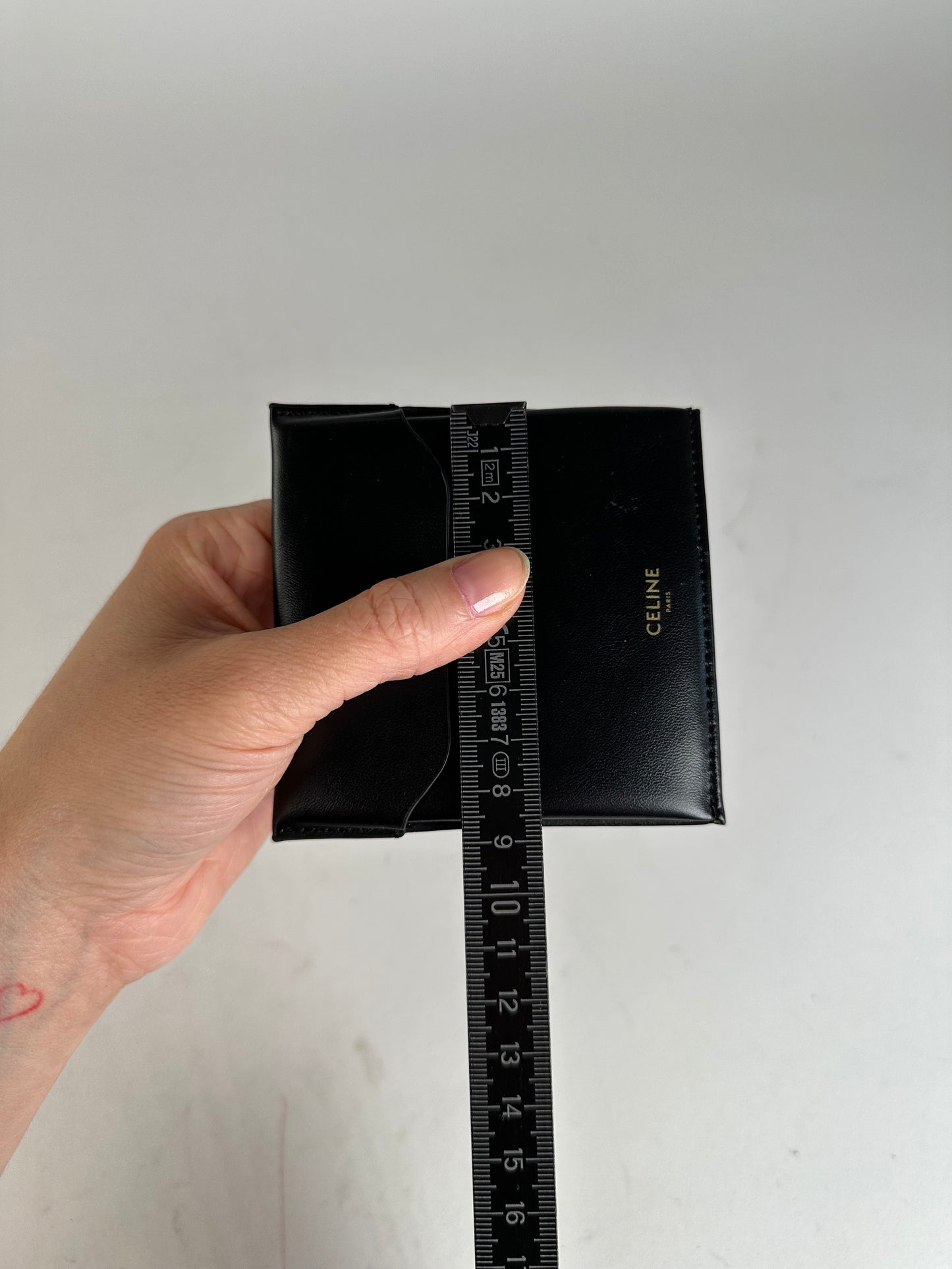 Celine Leather Flat Pouch Black